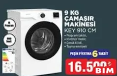 KEYSMART KEY 910 CM 9 KG ÇAMAŞIR MAKİNESİ fiyat ve kampanya bilgisi